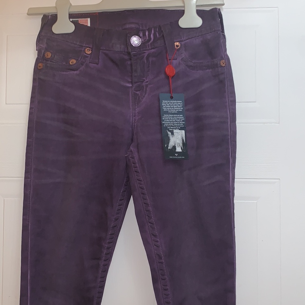 True religion | Purple Skinny Leg Pants Size 26 NEW